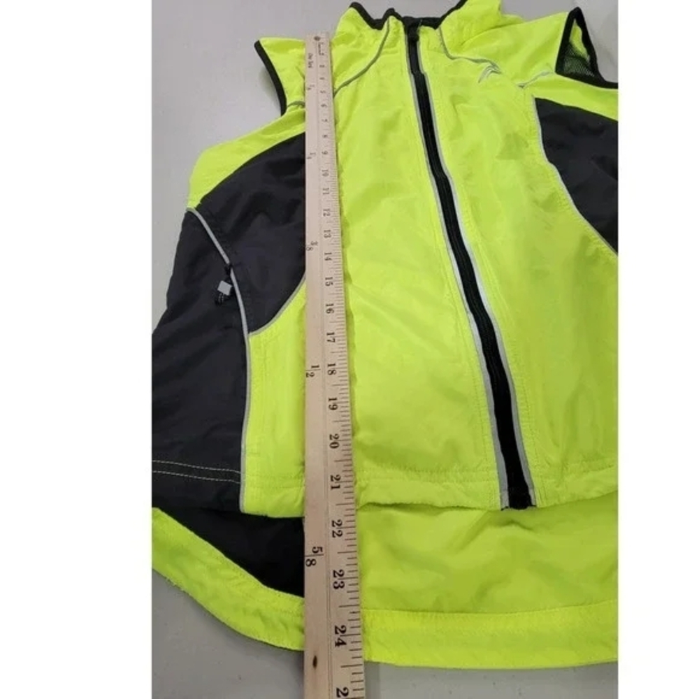 Brooks Neon Yellow Running Zip Up Vest Size Large - Picture 4 of 5